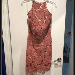 Mauve lace dress
